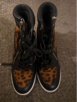 Size 7 1/2 Women’s Leopard Sneaker Heels