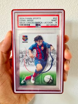 2004 Panini Sports Lionel Messi Mega Cracks Accion PSA 9
