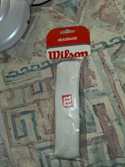 Wilson White Terry Cloth Headband