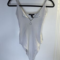 Forever 21, White Bodysuit, (XS)