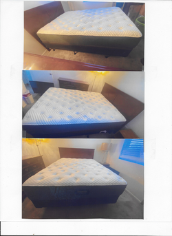 Queen size bed, dresser, 2 lamps, 42" TV