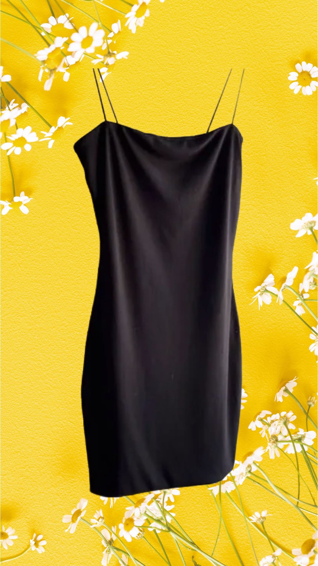 Love Tree satin bodycan black dress. Mini. Small