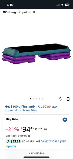 Exercise Step Original Aerobic Platform – Health Club Size – With Four Original Risers