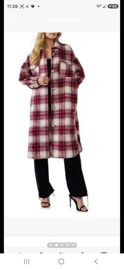English factory plaid long coat