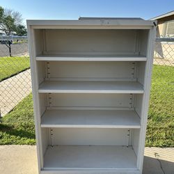 Tan Metal Shelving