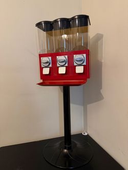 Gum ball machine with three option containers