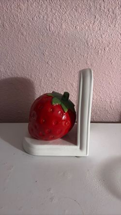 Ceramic Strawberry Bookend