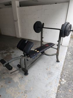 Bench + Bar+85 Weight Plates