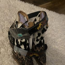 BRAND NEW Western Boots With Matching Belt