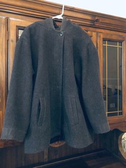 J. Percy Wool Hooded Jacket SZ Medium