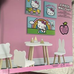 Hello kitty 3 Peice wall art