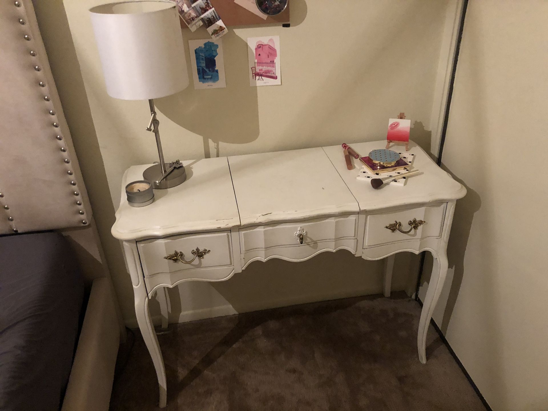 Vintage Vanity/Desk with Mirror