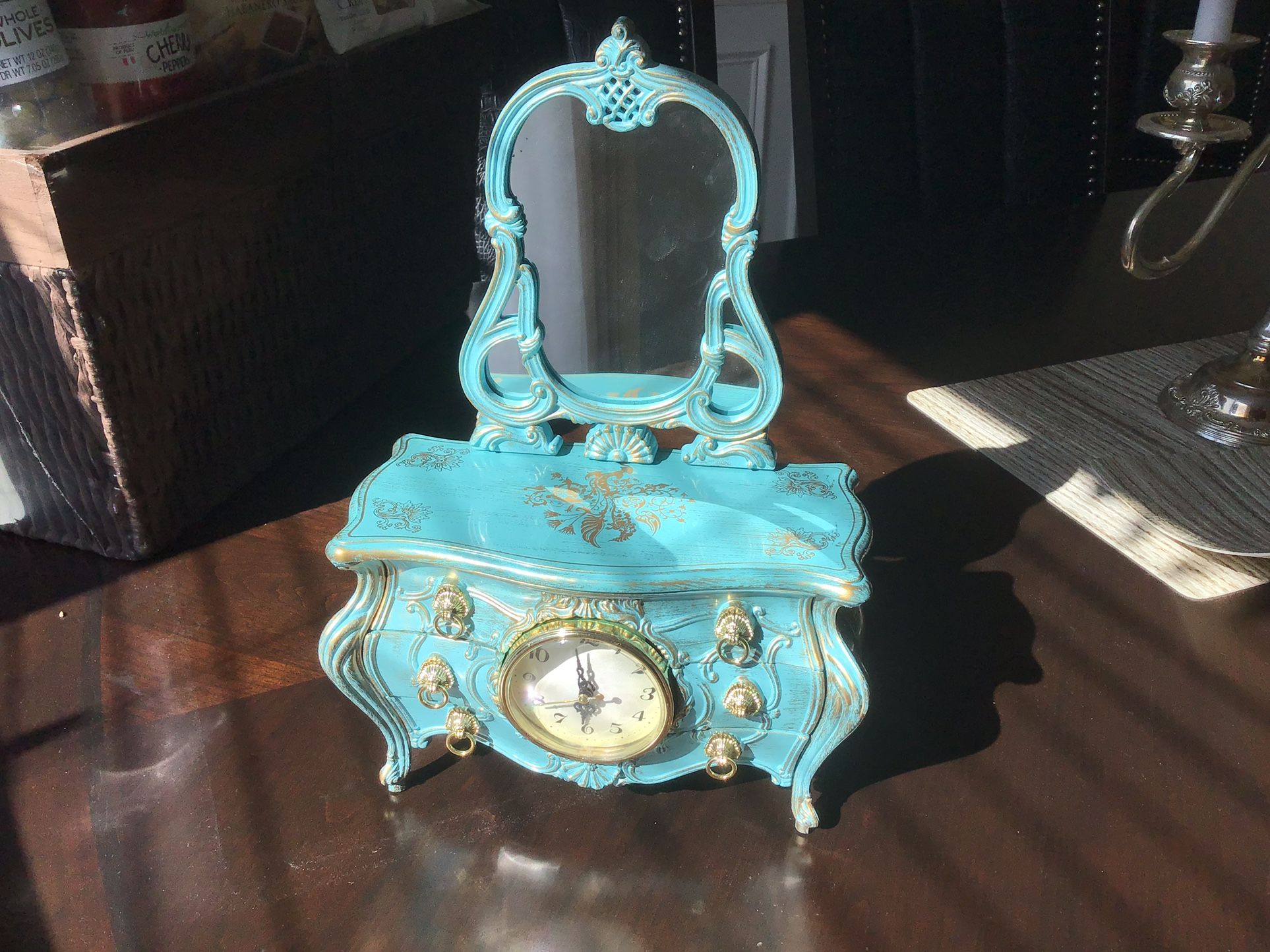 Musical Jewelry Box/ Clock. $35.