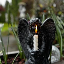 Patina Angel Candle Holder