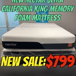 NEW NECTAR ULTRA CALIFORNIA KING MEMORY FOAM MATTRESS 