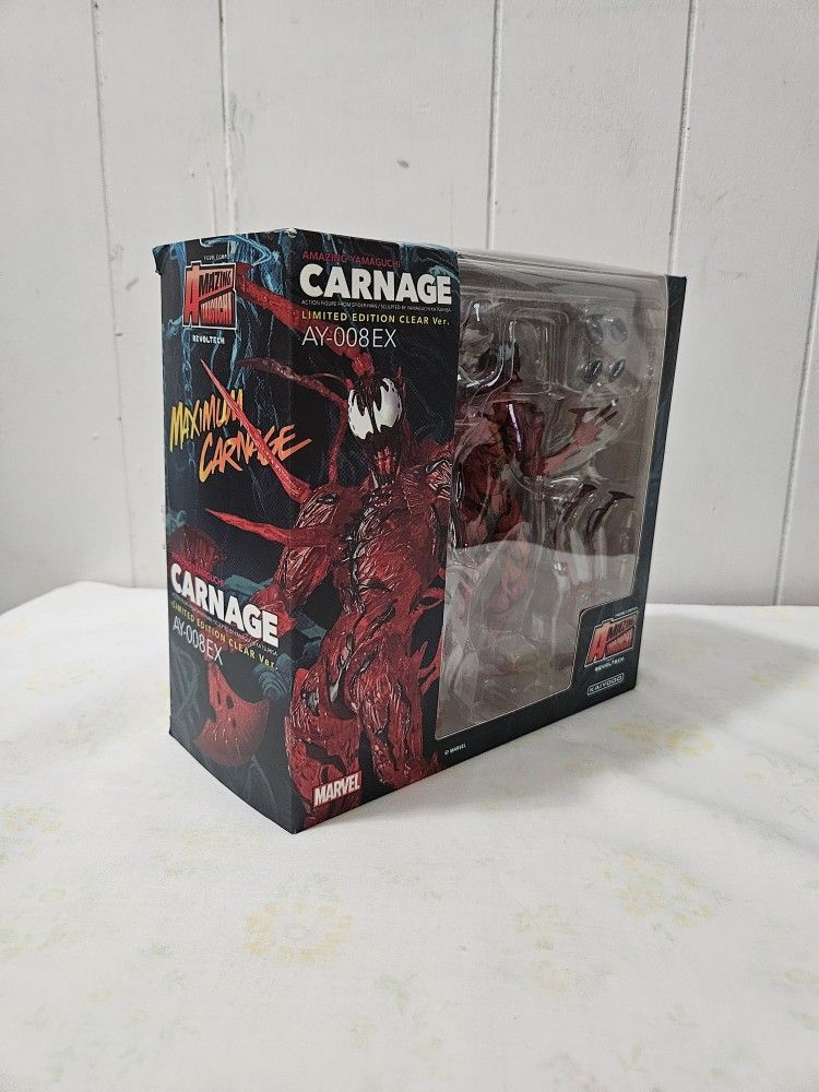 Amazing Yamaguchi Limited Edition Marvel Carnage Figure Open Box New 