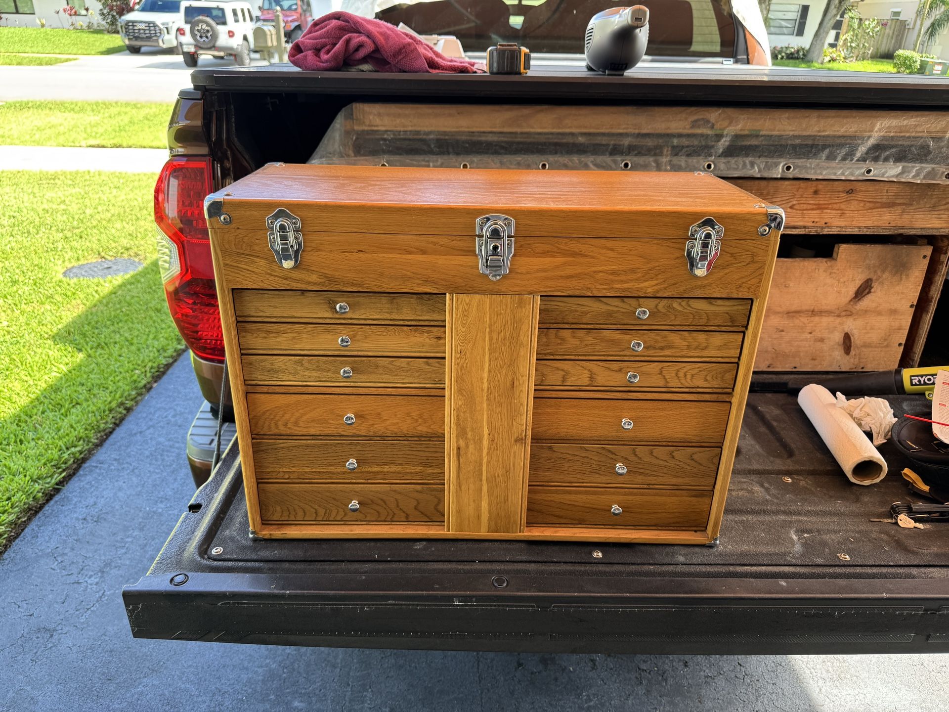 Solid Wood Machinist, Or Hobbiest Tool Chest
