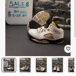 Nike Air Jordan 5 V Olympic Gold Medal Gold Coin Toddler