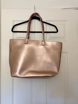 Rose Gold Metallic Tote Bag