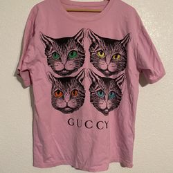 Gucci Cat pink T-Shirt