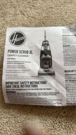 Hoover power scrub XL