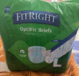 (Diapers) FitRight Adult Incontinence Briefs, Diapers with Tabs, Ultra Absorbent, 13 Count. LARGE