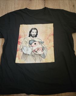 Chainsaw demon dog thing with Keanu Reeves Jesus