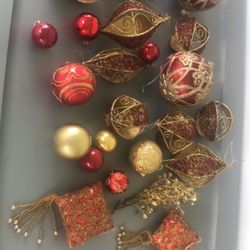Gold and Red Ornaments 