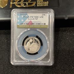 2019 S Gem Proof Perfect Graded Lowell NP Quarter Graded At PR70 A-13