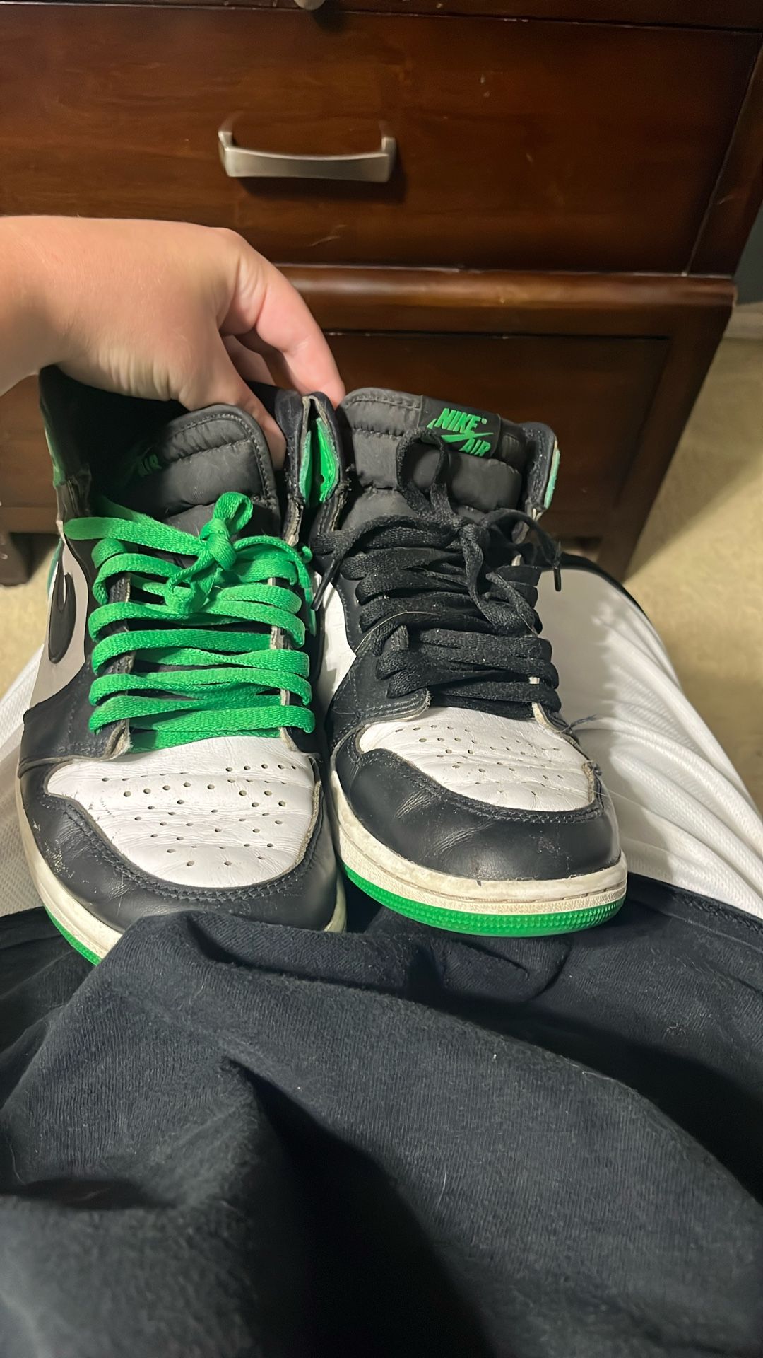 Jordan one lucky green