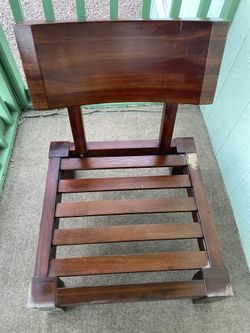 Dark Brown Mahogany Solid Wood 🪵 Lounge Chair 23.5" L X 25.5" W "DIY Project at its Finest!"