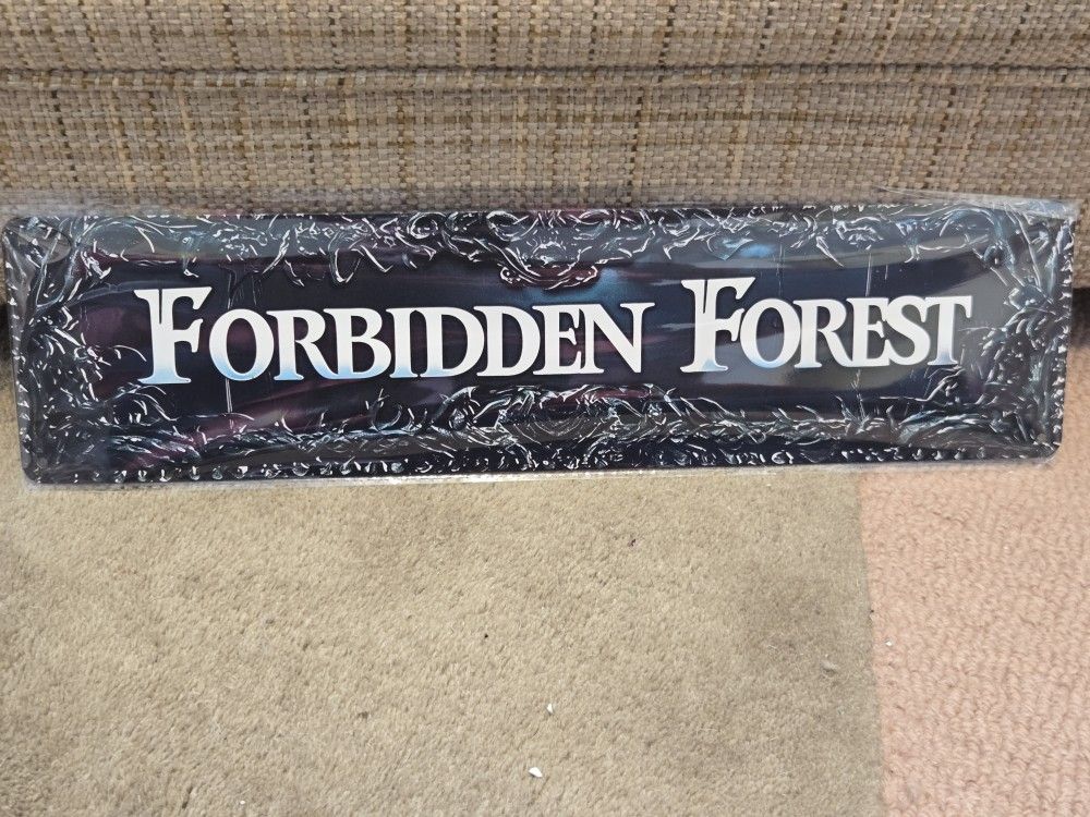Harry Potter Forbidden Forest Sign Tin Retro 16" X 4"