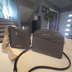 MK Jet set Briley small messenger & Jet set Crossbody bag 
