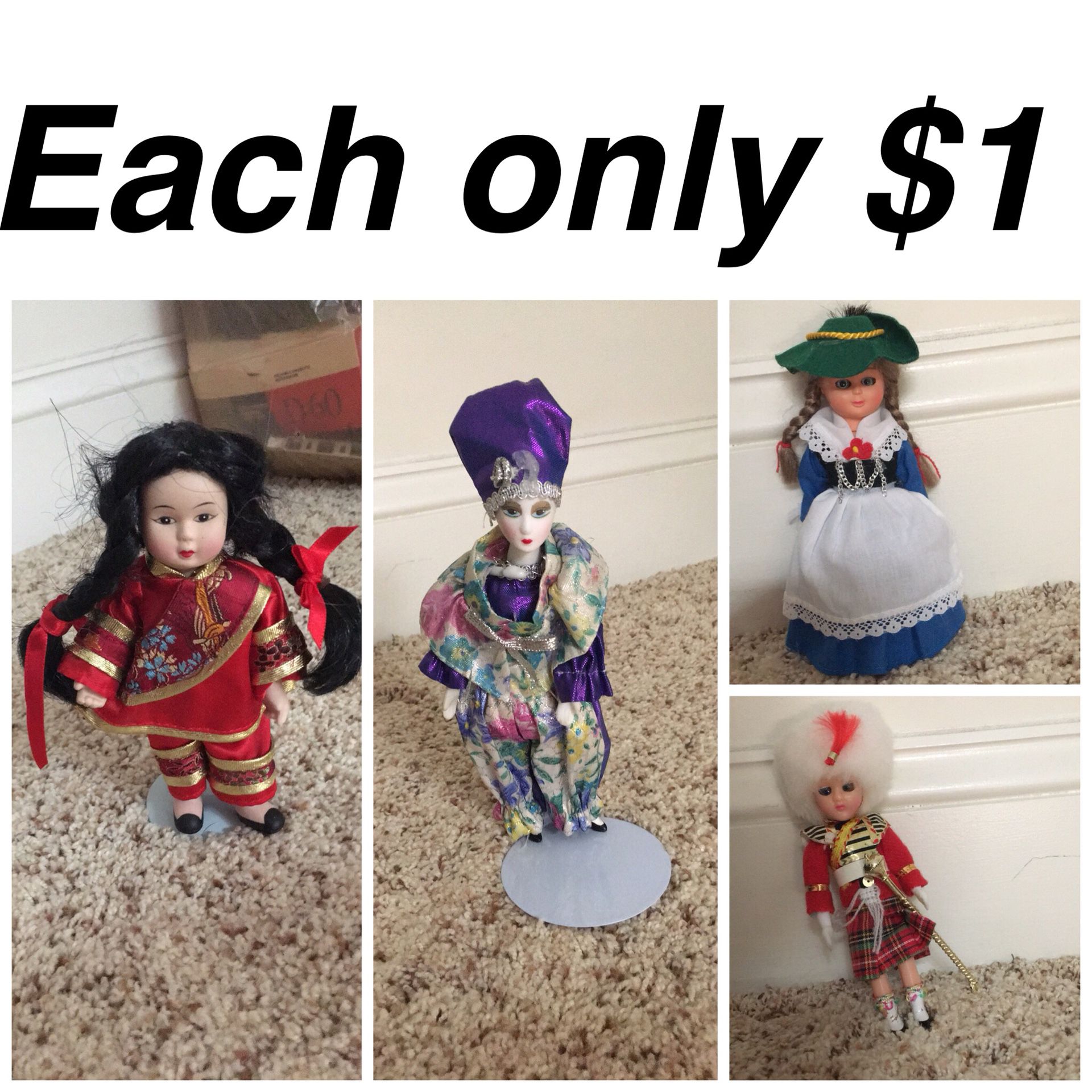 Dolls each $1