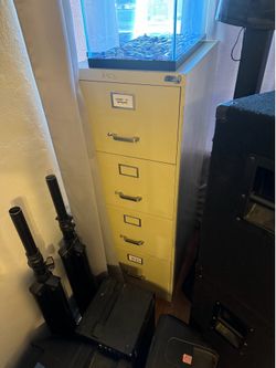 Tall 4 drawer metal filing cabinet