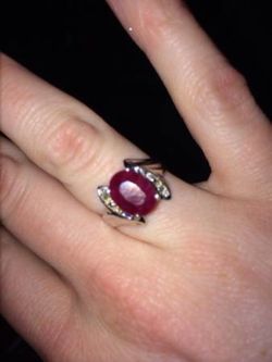 Ruby diamond ring