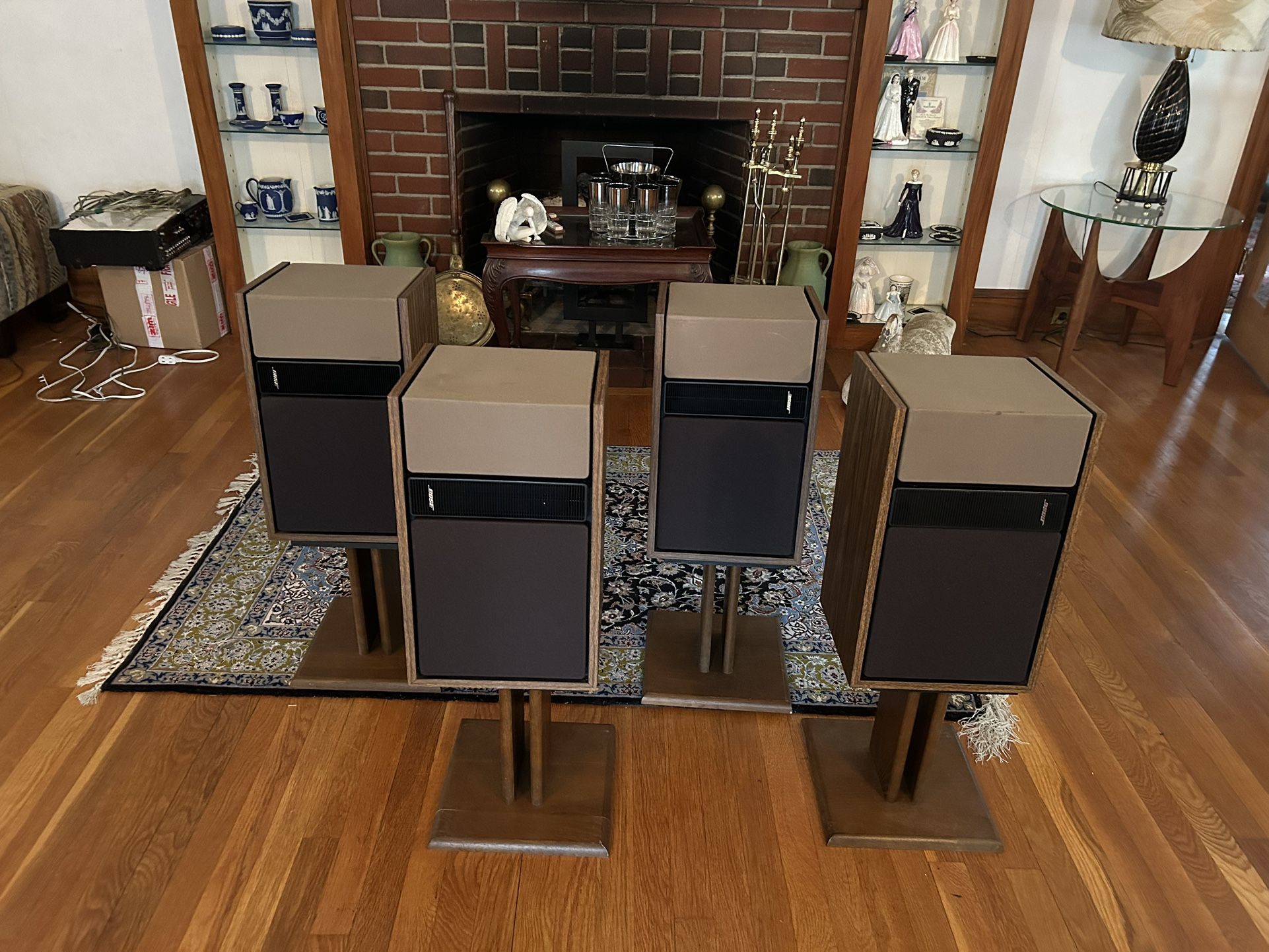 Two Sets Of Bose 301 Series II Speakers With Stands