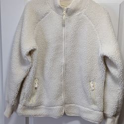 White Sherpa Jacket Size Large