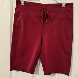 Like New Maroon Spandex Shorts Large 