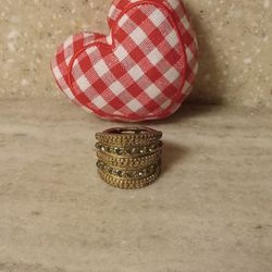 Gold With Rhinestones Ring