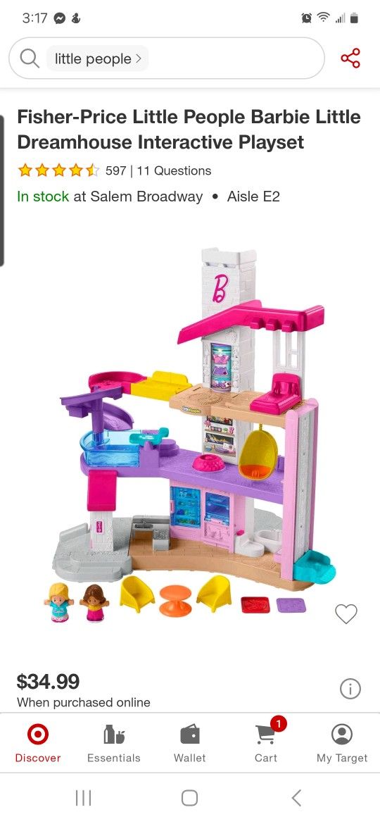 Fisher Price Little People Barbie House