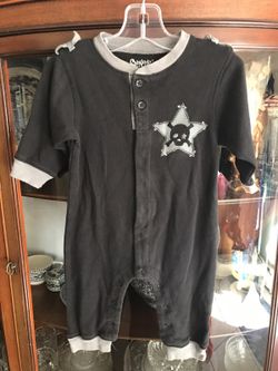 Spencer's Baby 0-6 Month Skull Outfit