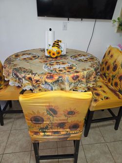 Dining table and chairs