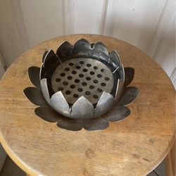 Leonard Silver Plate Flower Shaped Candle Holder
