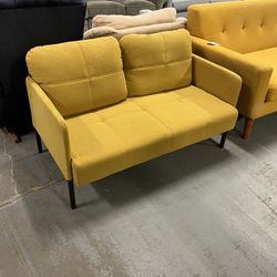 Very Small Yellow Loveseat Couch (in Store)