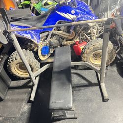 Máquina Gym Barra Discos Y Banco