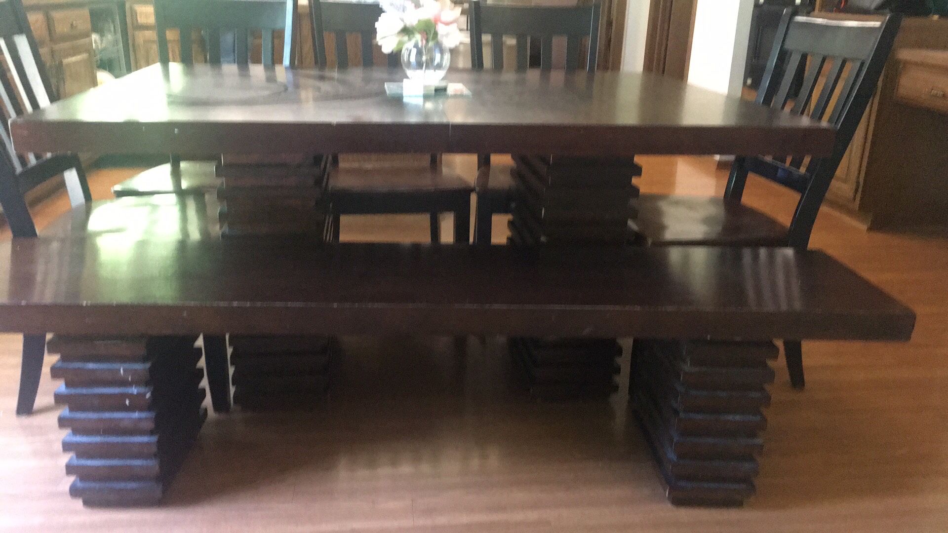 Kitchen tables with 5 chairs and benches