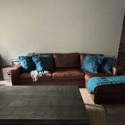 Pottery Barn Leather Couch