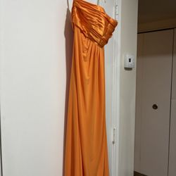 Size 8 Formal Dress / Orange Bridesmaids Dress 
