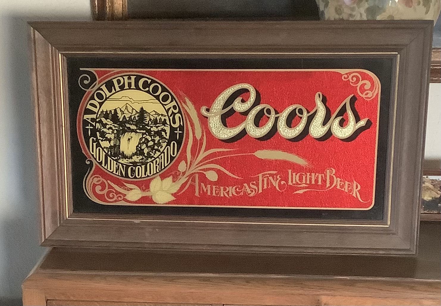 Vintage Coors Beer Sign...located In Gustine
